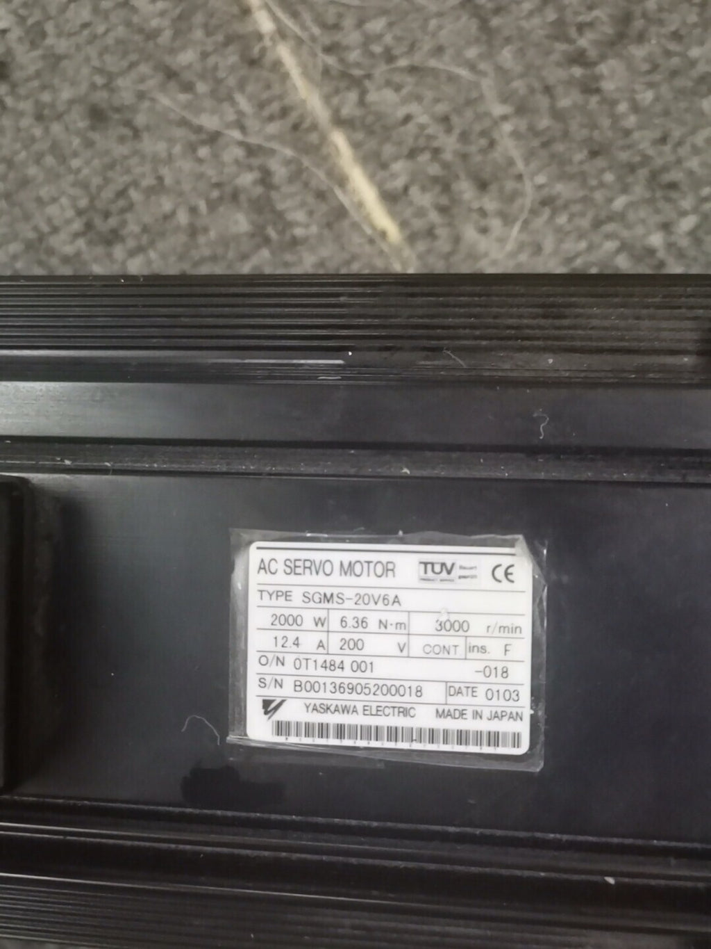 Yaskawa SGMS-20V6A Used Servo Drive Motor for Industrial Automation