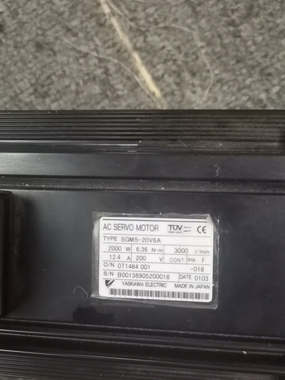 Yaskawa SGMS-20V6A Used Servo Drive Motor for Industrial Automation