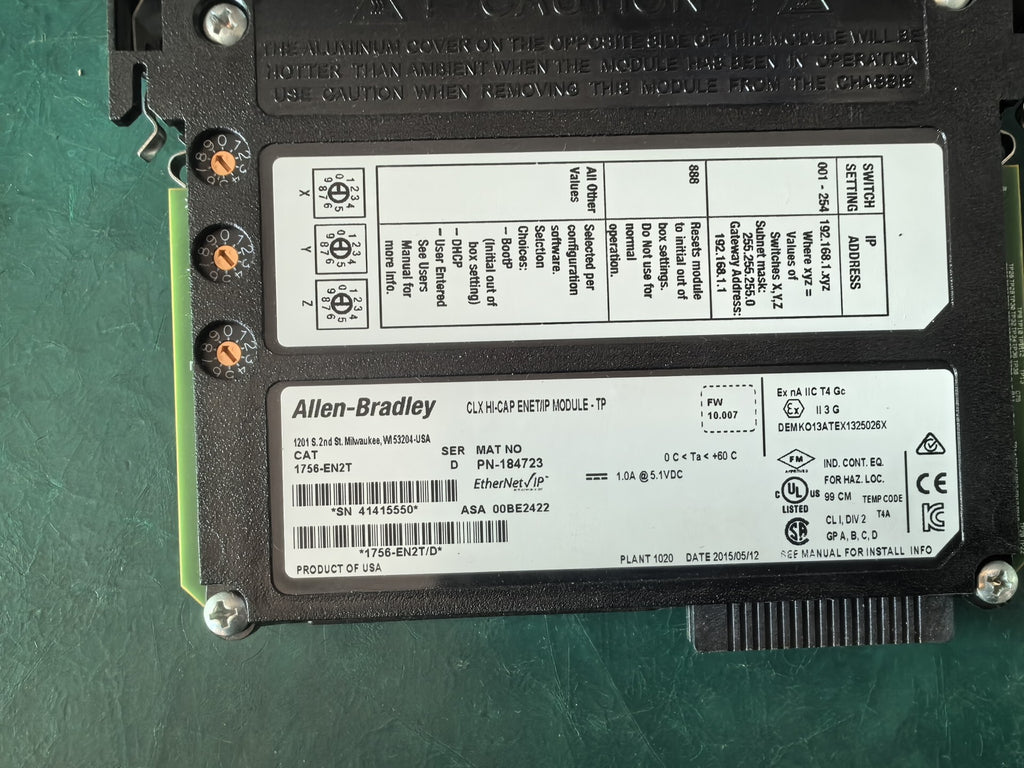 Allen-Bradley 1756-EN2T Used PLC, DCS & HMI Industrial Automation