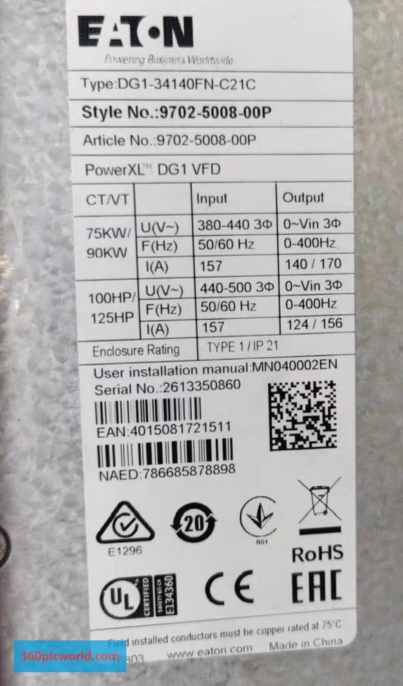 Eaton DG1-34140FN-C21C New Obsolete Industrial Spare Parts