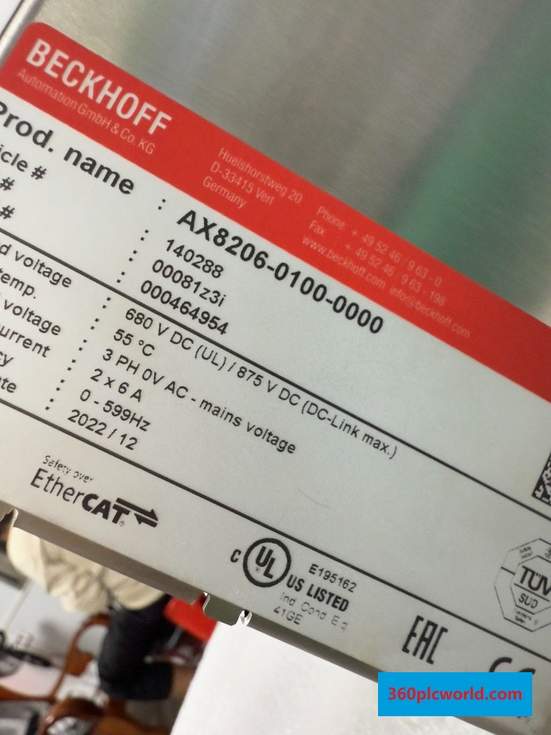 Beckhoff AX8206-0100-0000 Used Industrial Automation Spare Part for Industrial Automation