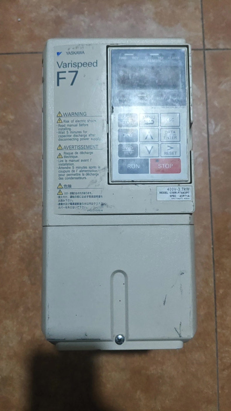 Yaskawa CIMR-F7A43P7 Used Servo Drive Motor for Industrial Automation