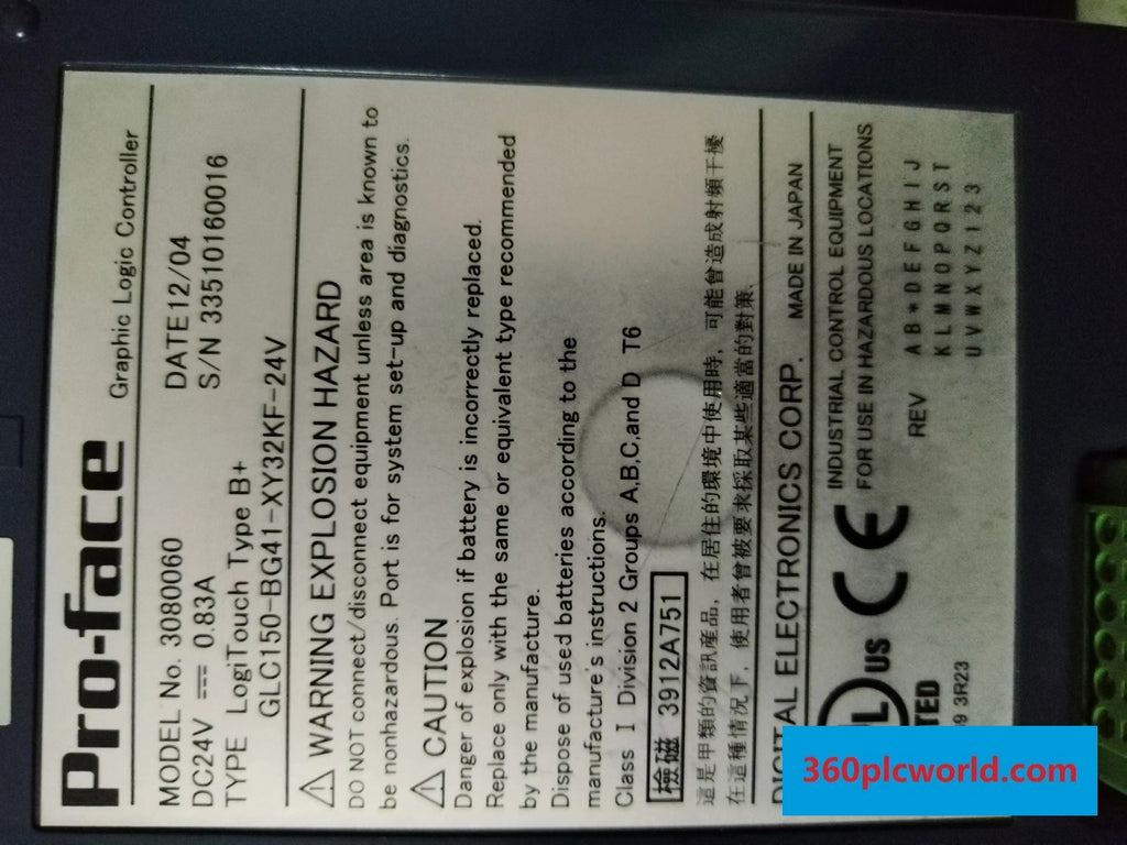 Proface GLC150-BG41-XY32KF-24V Used Industrial Power Supply for Industrial Automation