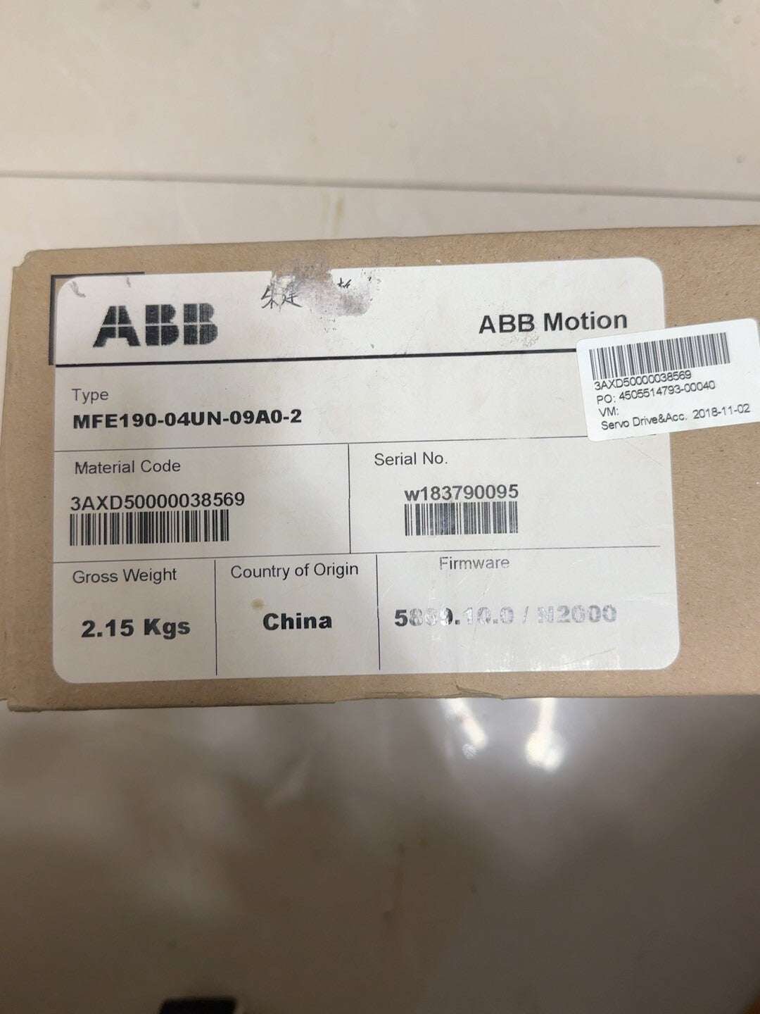 ABB MFE190-04UN-09A0-2 New Industrial Automation Spare Part for Industrial Automation
