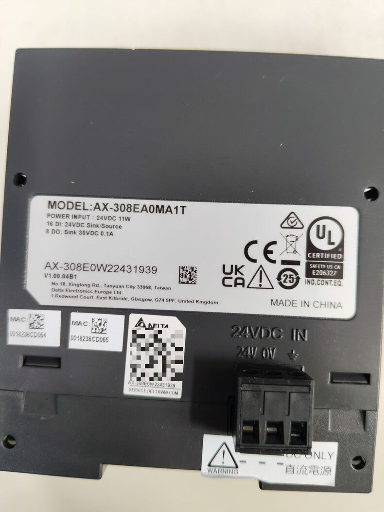 Delta AX-308EA0MA1T Used Industrial Automation Spare Part for Industrial Automation