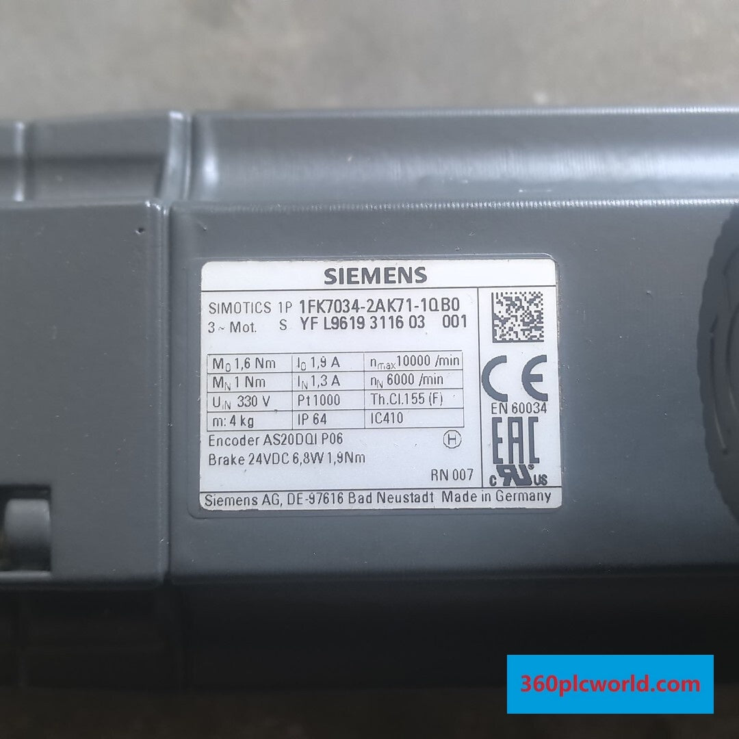 Siemens 1FK7034-2AK71-1QB0 New Industrial Automation Spare Part for Industrial Automation