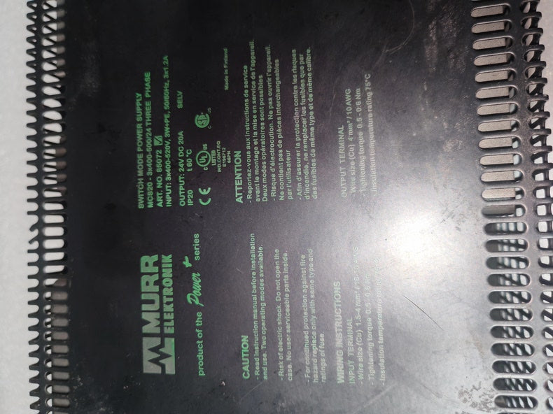 Murr 85072 Used Industrial Automation Spare Part for Industrial Automation