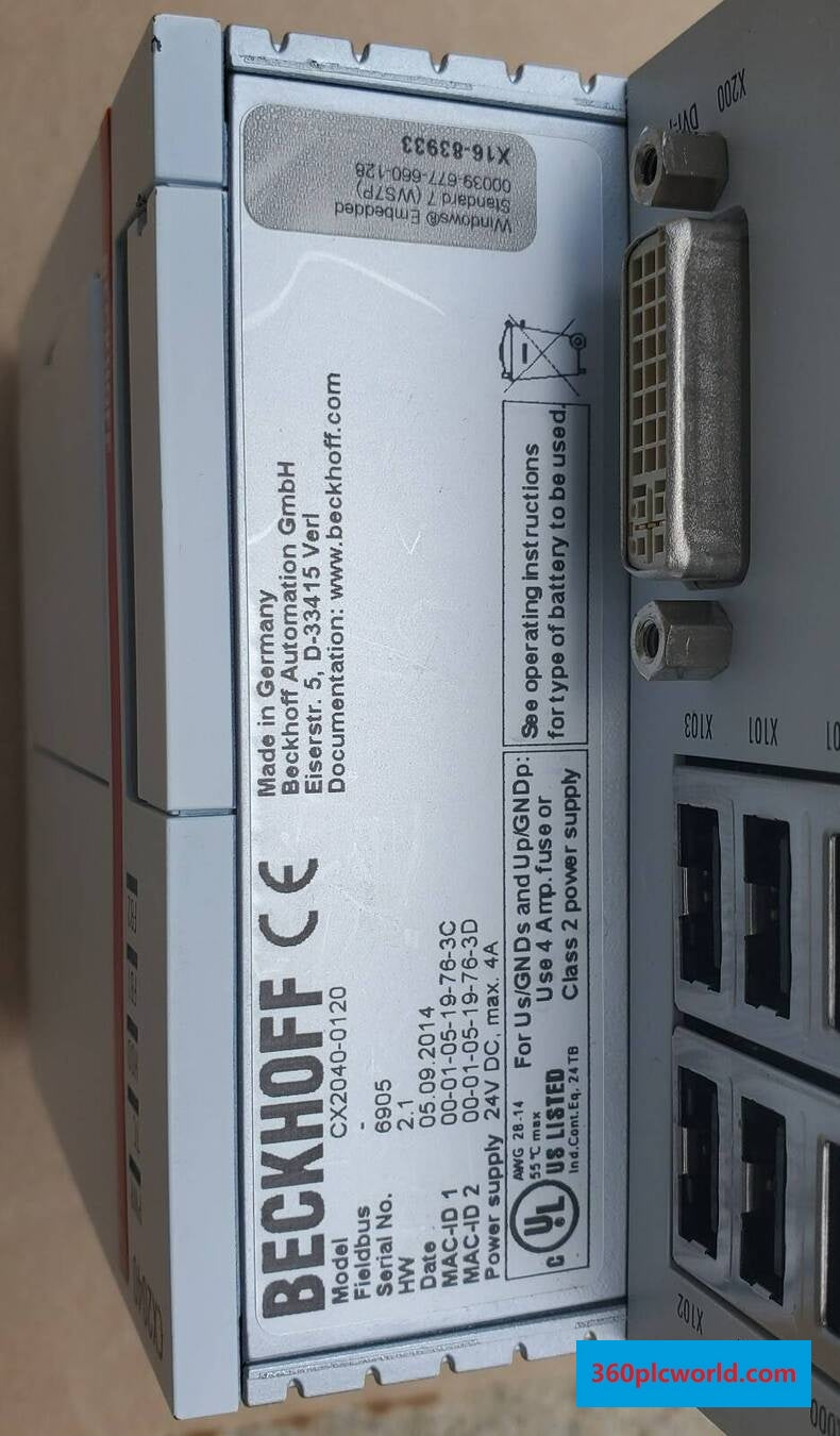 Beckhoff CX2040-0120 Used Industrial Automation Spare Part for Industrial Automation