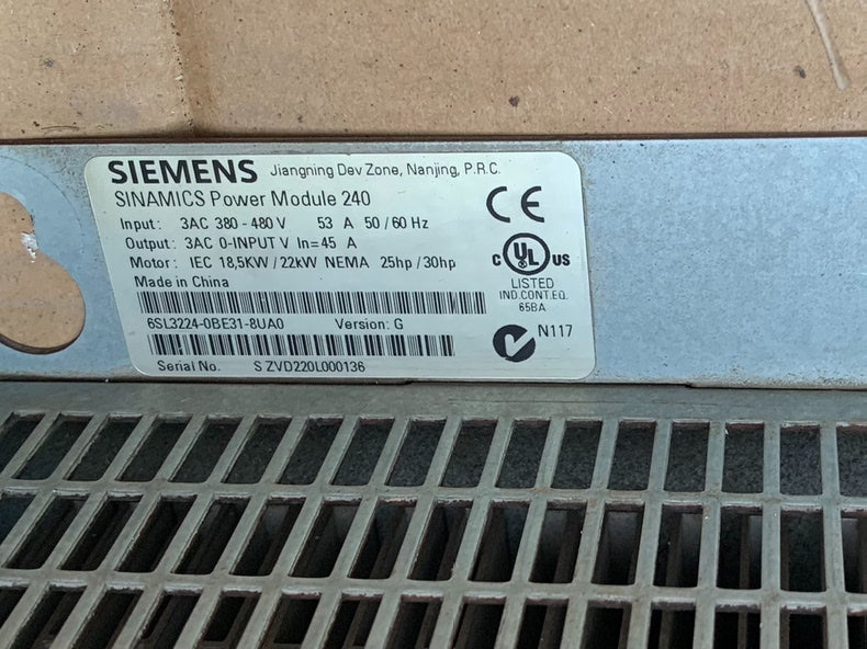 Siemens 6SL3224-0BE31-8UA0 Used Sensor Encoder for Industrial Automation