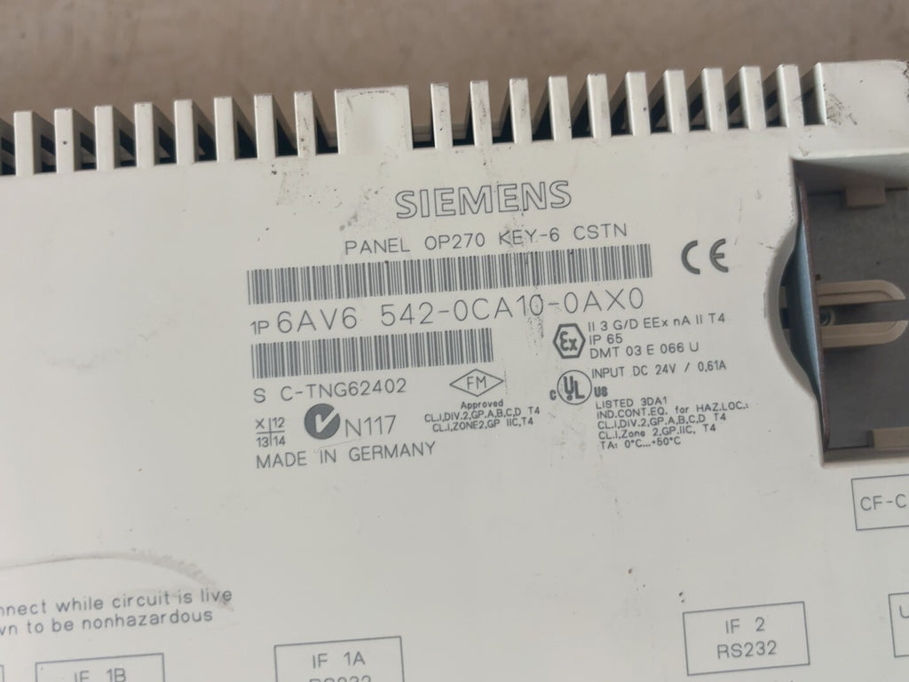 Siemens 6AV6542-0CA10-0AX0 Used Industrial Automation Part Industrial Automation