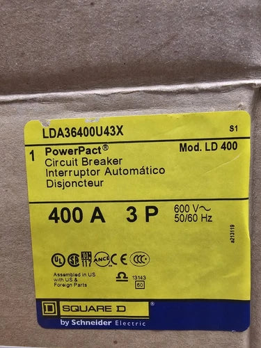 SQUARE D LDA36400U43X New