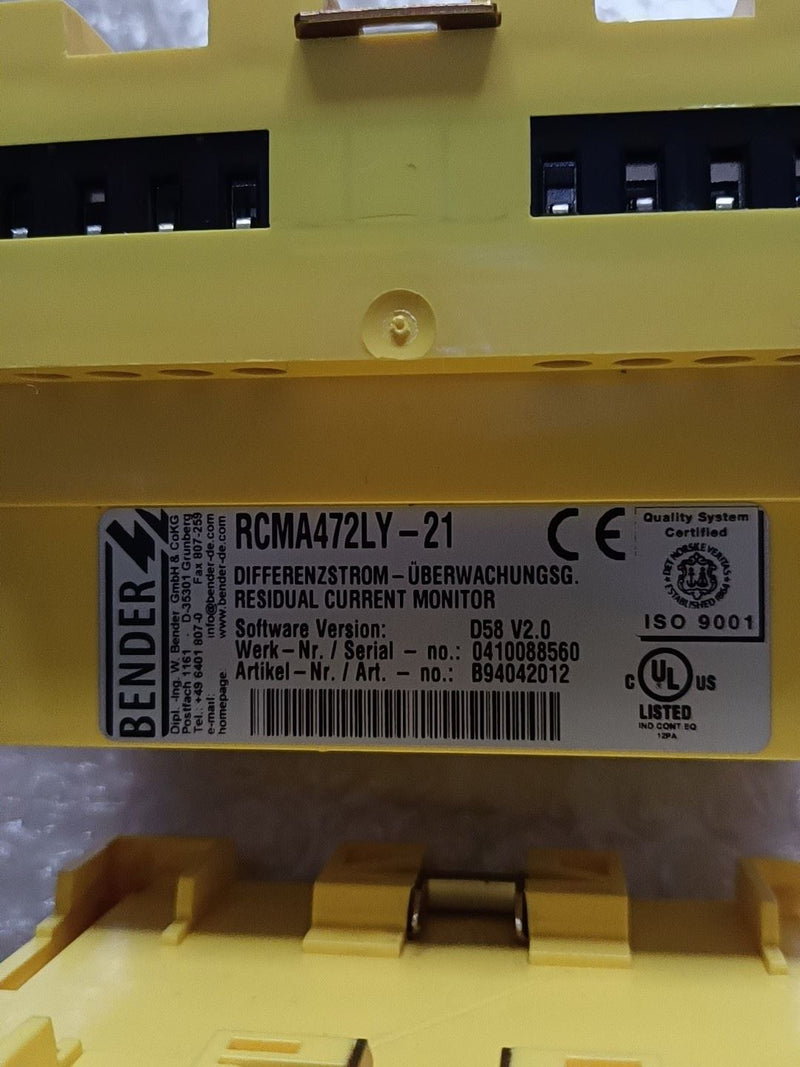 1 pc BENDER RCMA472LY-21