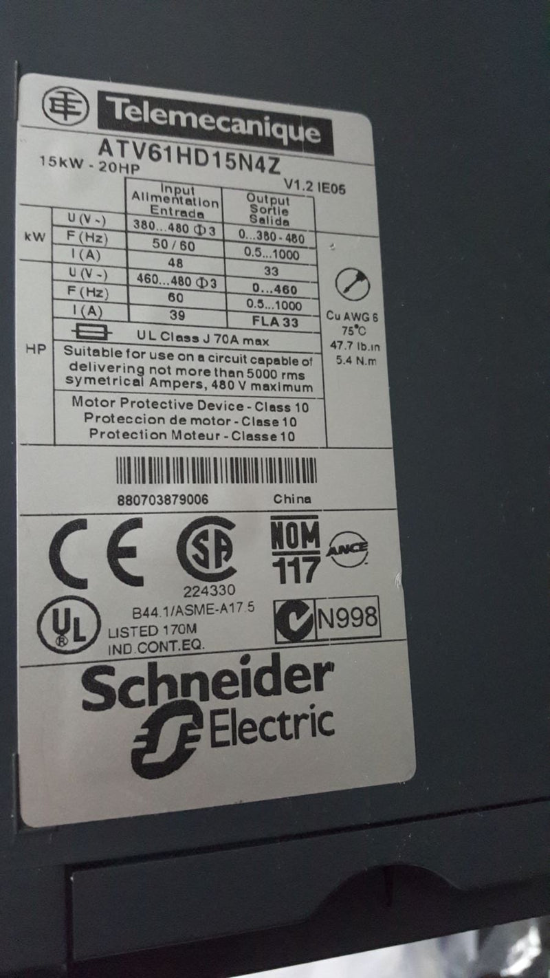 1 PC used For Schneider ATV61HD15N4Z