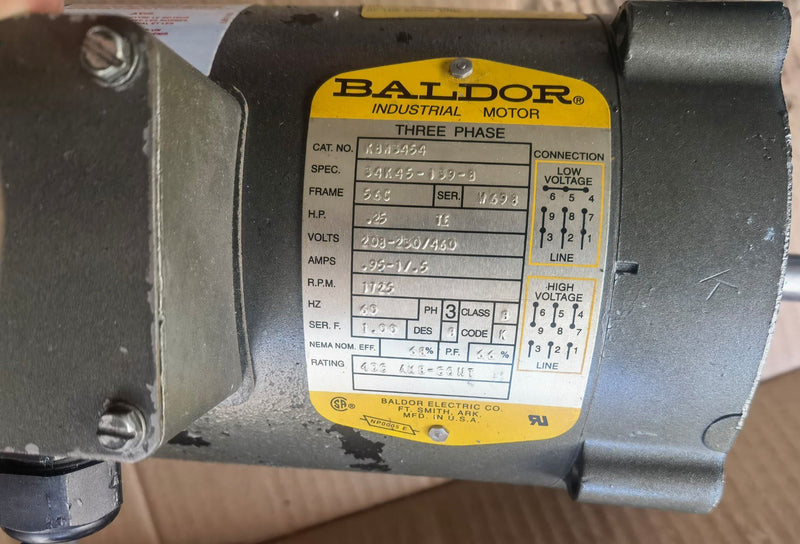 BALDOR 34K45-139-B used  34K45139B