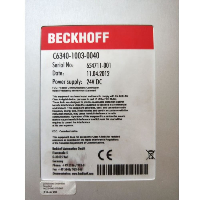 Beckhoff C6340-1003-0040 Industrial PC C6340