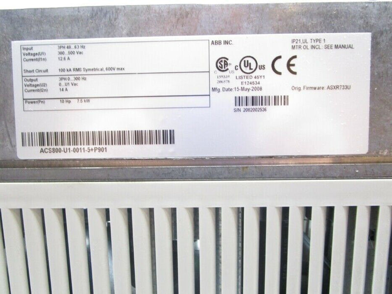 ABB ACS800-U1-0011-5+P901